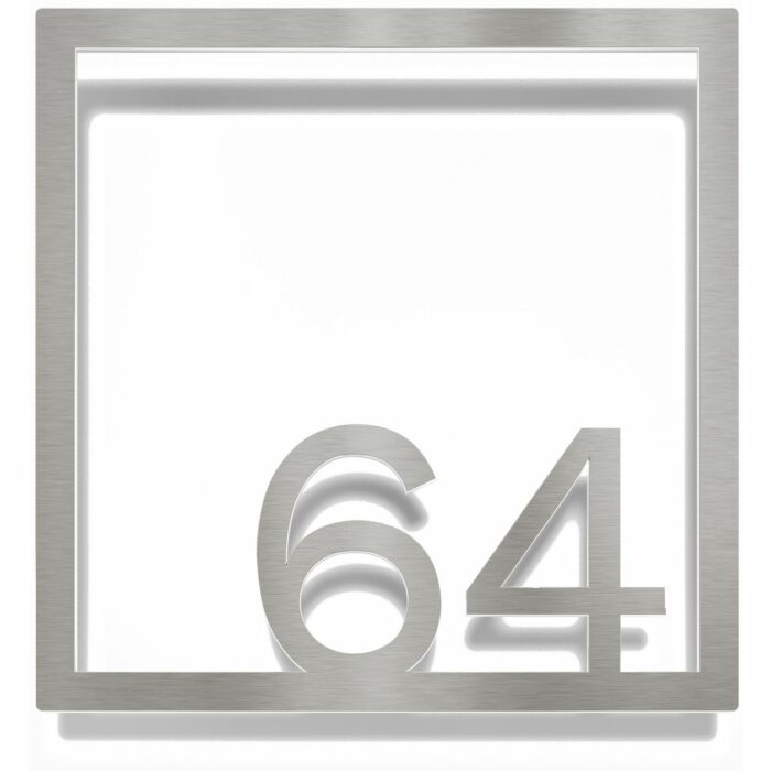 Edelstahl Zimmernummer / Design Z-04-XXX-E<span> - </span>64