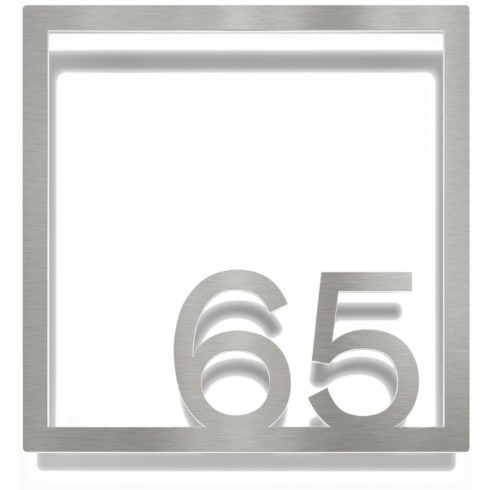 Edelstahl Zimmernummer / Design Z-04-XXX-E<span> - </span>65