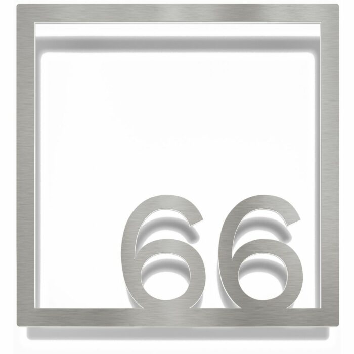Edelstahl Zimmernummer / Design Z-04-XXX-E<span> - </span>66
