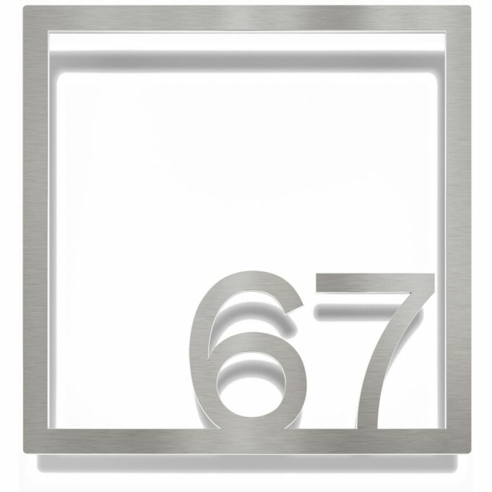 Edelstahl Zimmernummer / Design Z-04-XXX-E<span> - </span>67