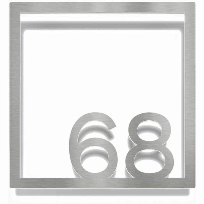 Edelstahl Zimmernummer / Design Z-04-XXX-E<span> - </span>68