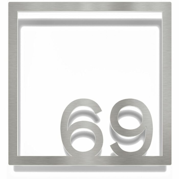 Edelstahl Zimmernummer / Design Z-04-XXX-E<span> - </span>69