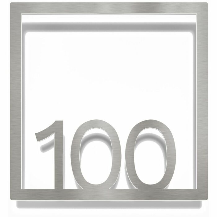 Edelstahl Zimmernummer / Design Z-04-XXX-E<span> - </span>100