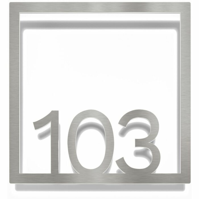 Edelstahl Zimmernummer / Design Z-04-XXX-E<span> - </span>103