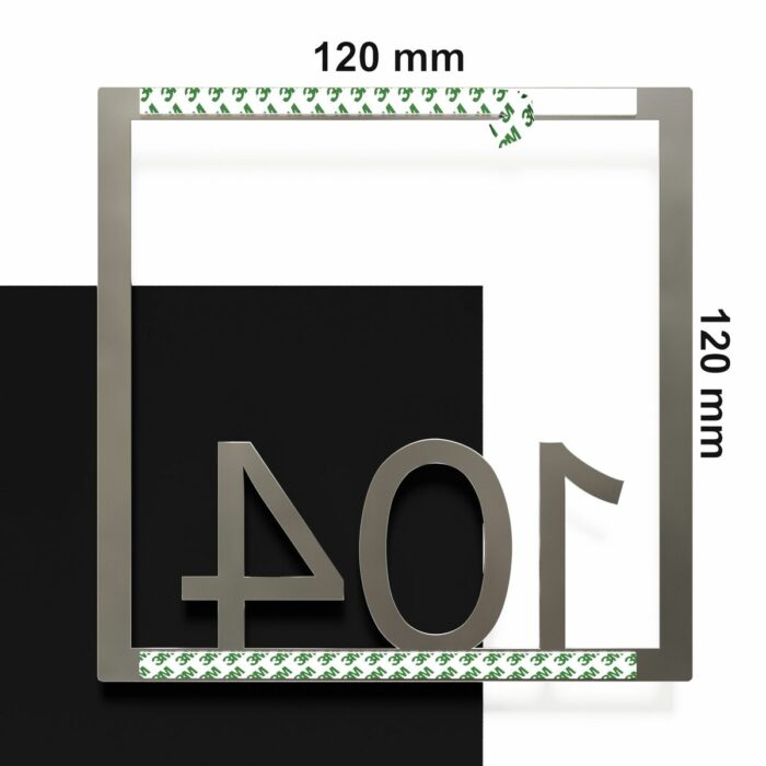 Edelstahl Zimmernummer / Design Z-04-XXX-E<span> - </span>104 - Image 4