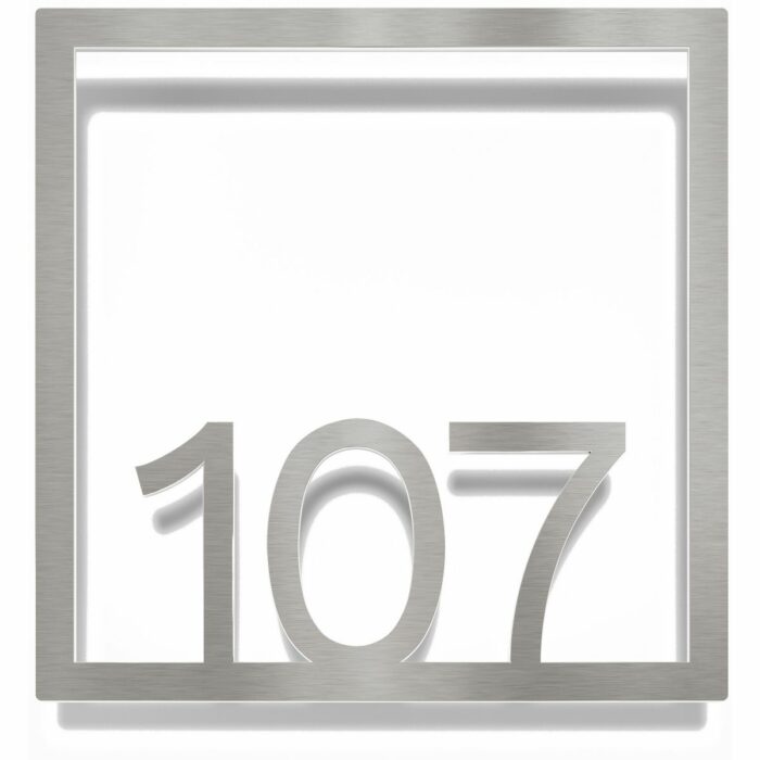 Edelstahl Zimmernummer / Design Z-04-XXX-E<span> - </span>107