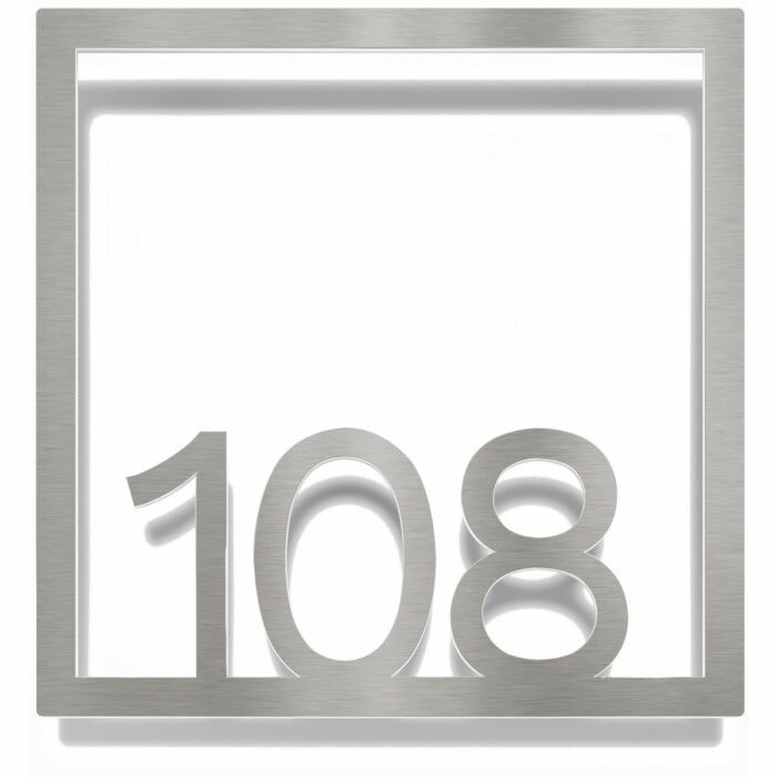 Edelstahl Zimmernummer / Design Z-04-XXX-E<span> - </span>108