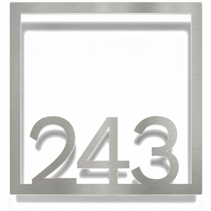 Edelstahl Zimmernummer / Design Z-04-XXX-E<span> - </span>243