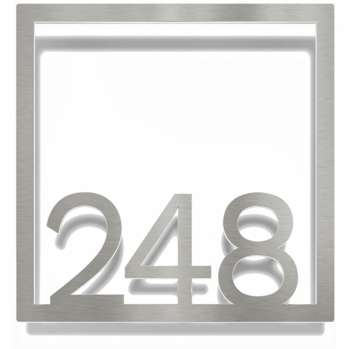 Edelstahl Zimmernummer / Design Z-04-XXX-E<span> - </span>248