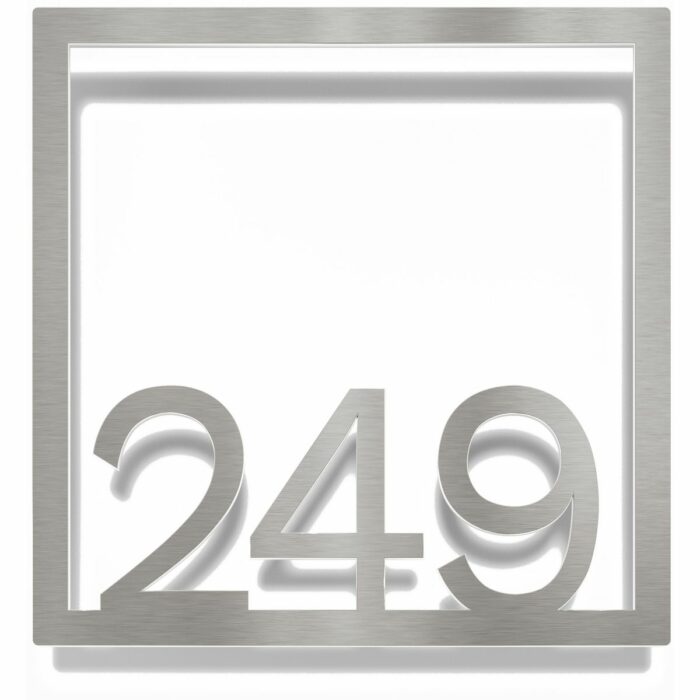 Edelstahl Zimmernummer / Design Z-04-XXX-E<span> - </span>249