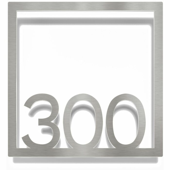 Edelstahl Zimmernummer / Design Z-04-XXX-E<span> - </span>300
