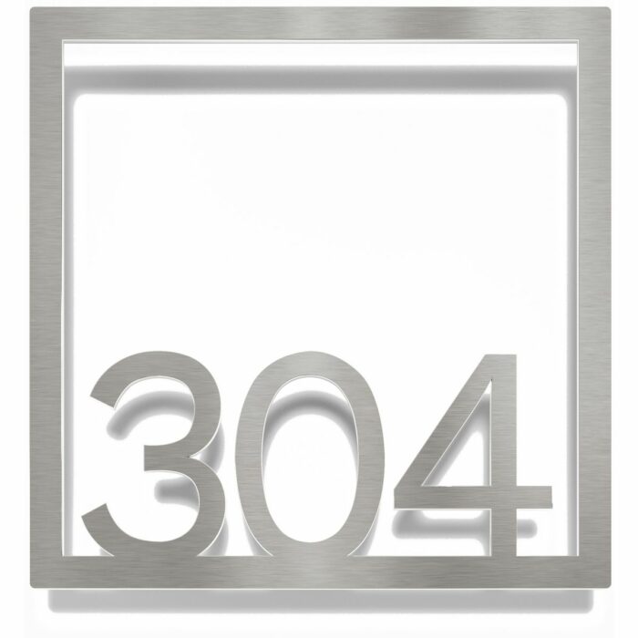 Edelstahl Zimmernummer / Design Z-04-XXX-E<span> - </span>304