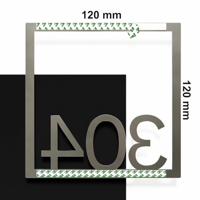 Edelstahl Zimmernummer / Design Z-04-XXX-E<span> - </span>304 - Image 4