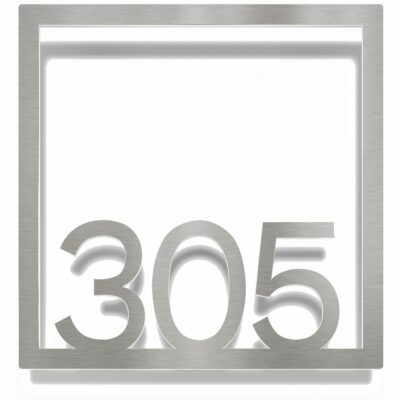 Edelstahl Zimmernummer / Design Z-04-XXX-E<span> - </span>305