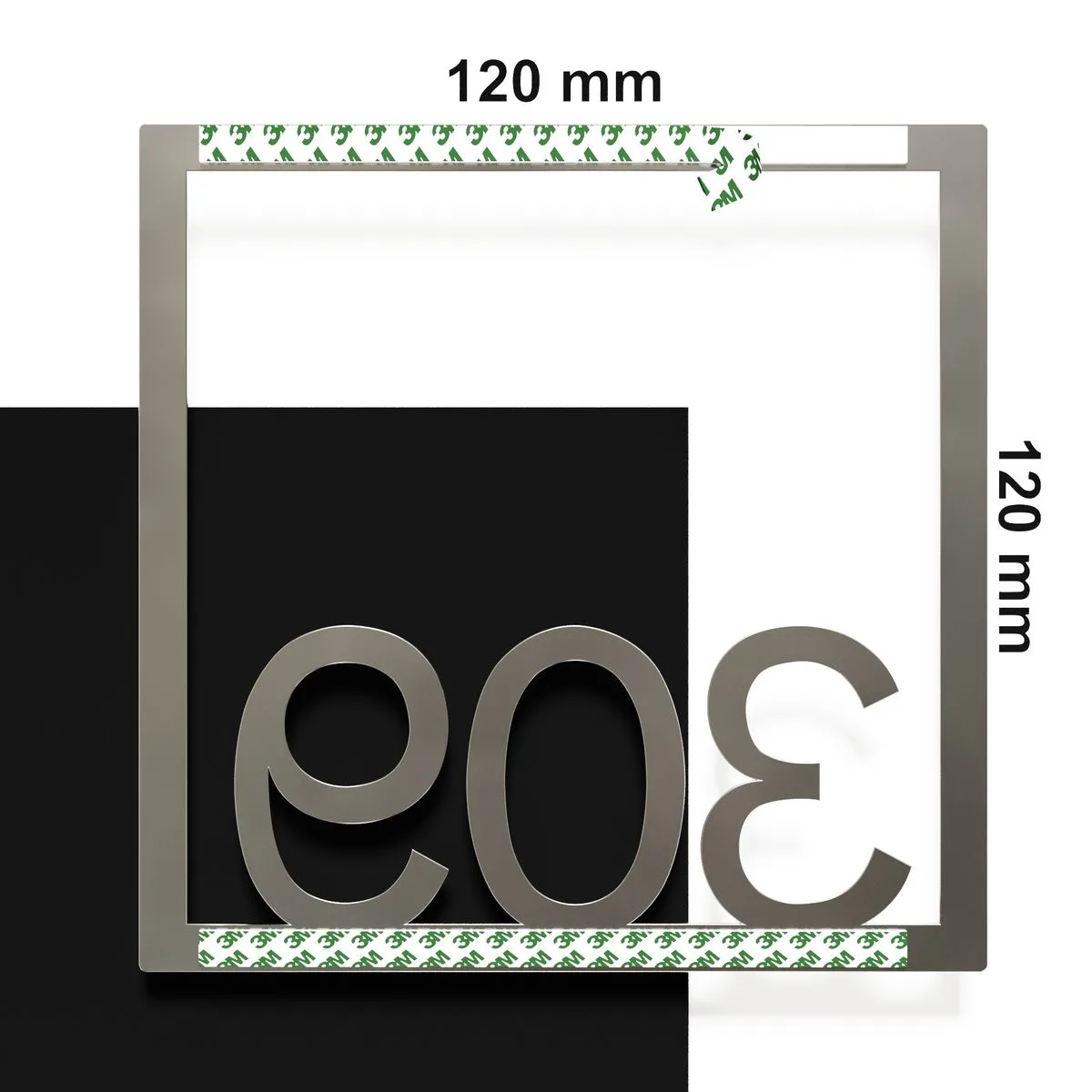 Edelstahl Zimmernummer / Design Z-04-XXX-E<span> - </span>309 – Bild 4