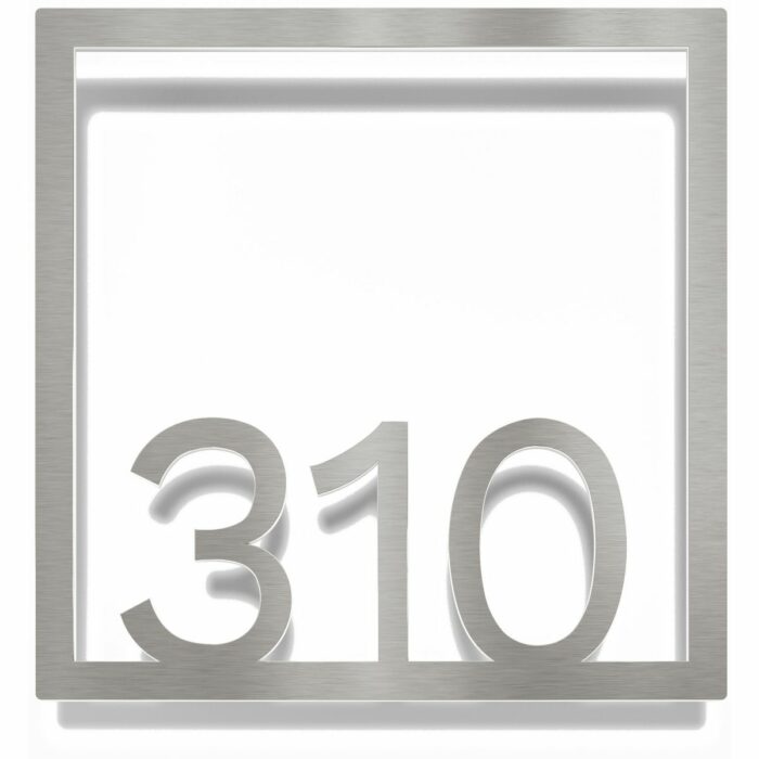 Edelstahl Zimmernummer / Design Z-04-XXX-E<span> - </span>310