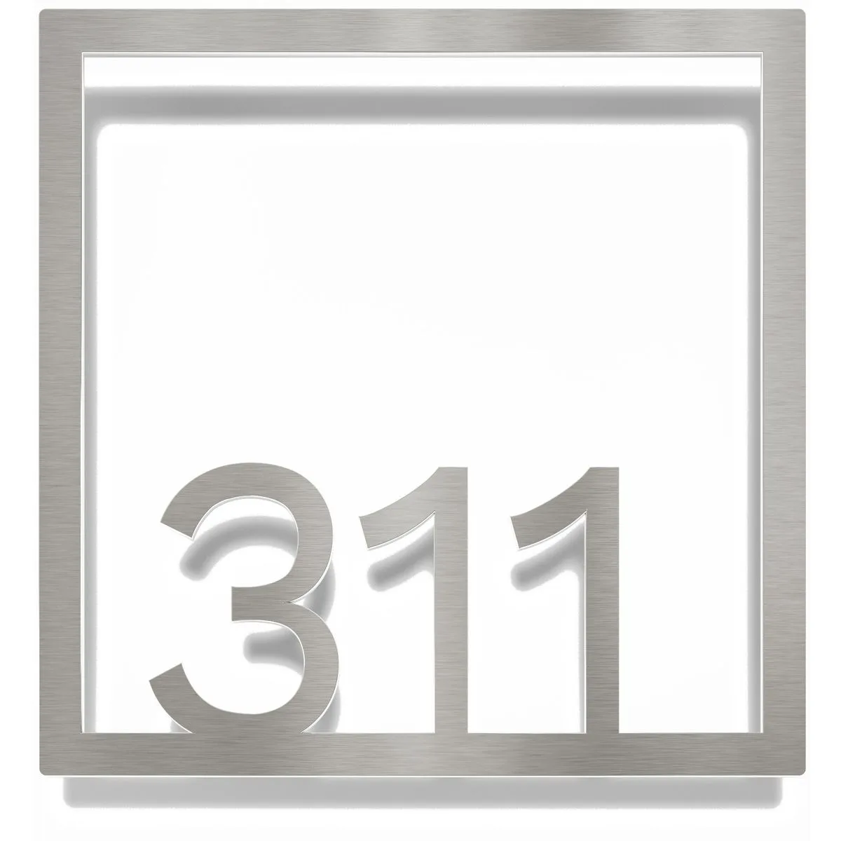Edelstahl Zimmernummer / Design Z-04-XXX-E<span> - </span>311