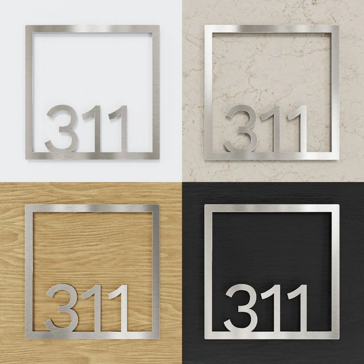 Edelstahl Zimmernummer / Design Z-04-XXX-E<span> - </span>311 – Bild 2