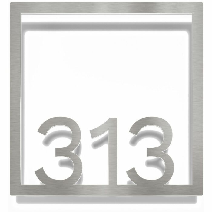 Edelstahl Zimmernummer / Design Z-04-XXX-E<span> - </span>313