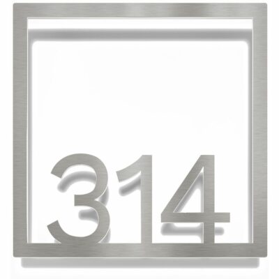 Edelstahl Zimmernummer / Design Z-04-XXX-E<span> - </span>314