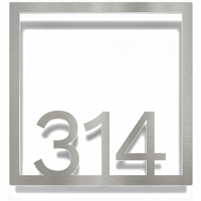 Edelstahl Zimmernummer / Design Z-04-XXX-E<span> - </span>314