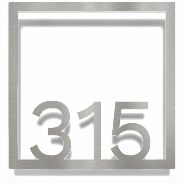 Edelstahl Zimmernummer / Design Z-04-XXX-E<span> - </span>315