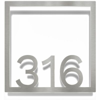 Edelstahl Zimmernummer / Design Z-04-XXX-E<span> - </span>316