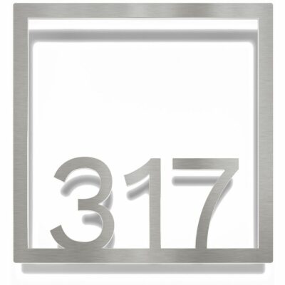 Edelstahl Zimmernummer / Design Z-04-XXX-E<span> - </span>317