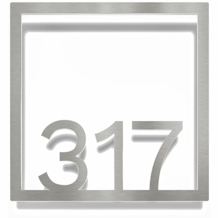 Edelstahl Zimmernummer / Design Z-04-XXX-E<span> - </span>317