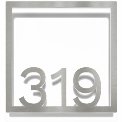 Edelstahl Zimmernummer / Design Z-04-XXX-E<span> - </span>319