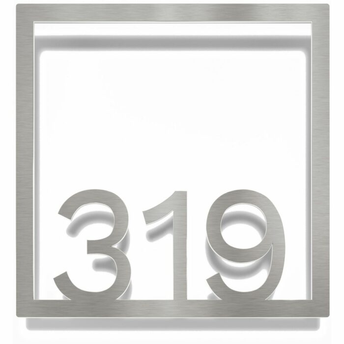 Edelstahl Zimmernummer / Design Z-04-XXX-E<span> - </span>319