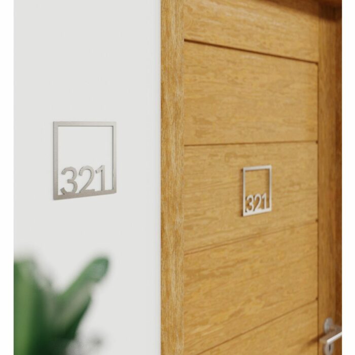 Edelstahl Zimmernummer / Design Z-04-XXX-E<span> - </span>321 – Bild 3