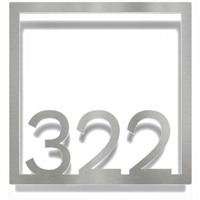 Edelstahl Zimmernummer / Design Z-04-XXX-E<span> - </span>322