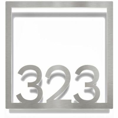Edelstahl Zimmernummer / Design Z-04-XXX-E<span> - </span>323