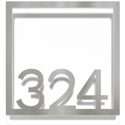 Edelstahl Zimmernummer / Design Z-04-XXX-E<span> - </span>324