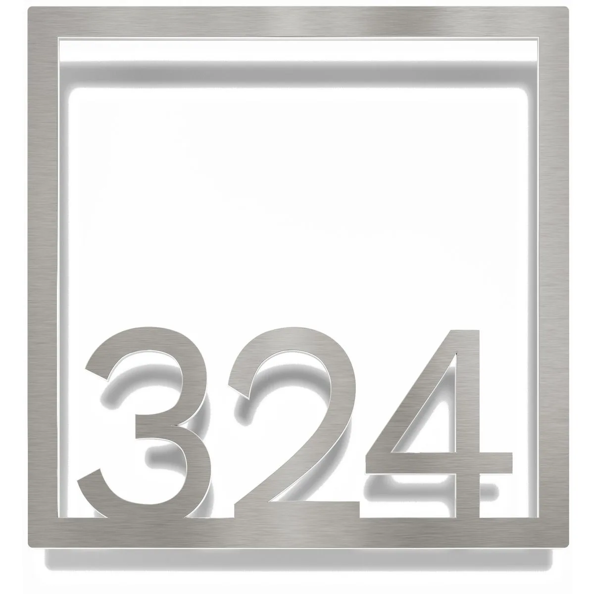 Edelstahl Zimmernummer / Design Z-04-XXX-E<span> - </span>324