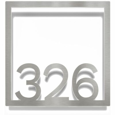 Edelstahl Zimmernummer / Design Z-04-XXX-E<span> - </span>326