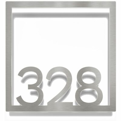 Edelstahl Zimmernummer / Design Z-04-XXX-E<span> - </span>328
