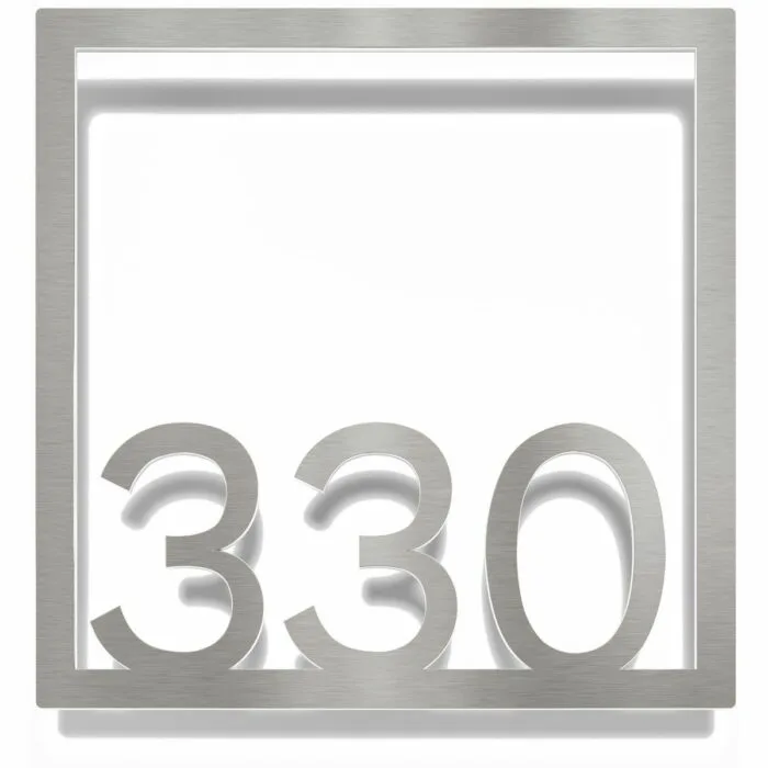 Edelstahl Zimmernummer / Design Z-04-XXX-E<span> - </span>330
