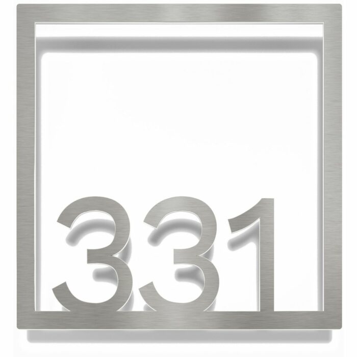 Edelstahl Zimmernummer / Design Z-04-XXX-E<span> - </span>331