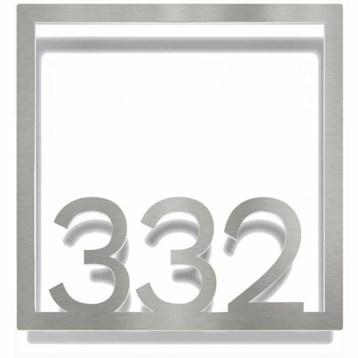 Edelstahl Zimmernummer / Design Z-04-XXX-E<span> - </span>332