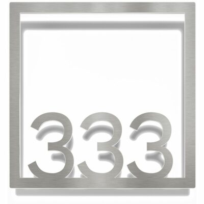 Edelstahl Zimmernummer / Design Z-04-XXX-E<span> - </span>333