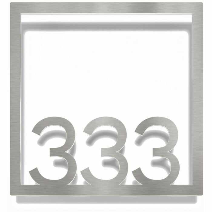 Edelstahl Zimmernummer / Design Z-04-XXX-E<span> - </span>333