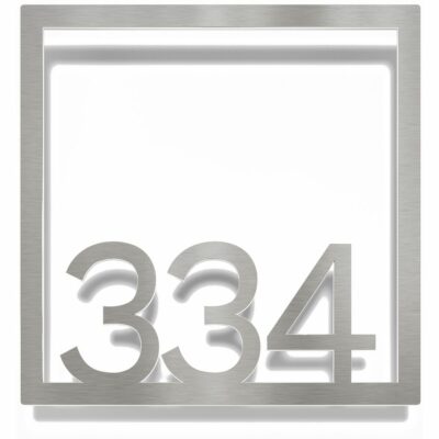 Edelstahl Zimmernummer / Design Z-04-XXX-E<span> - </span>334