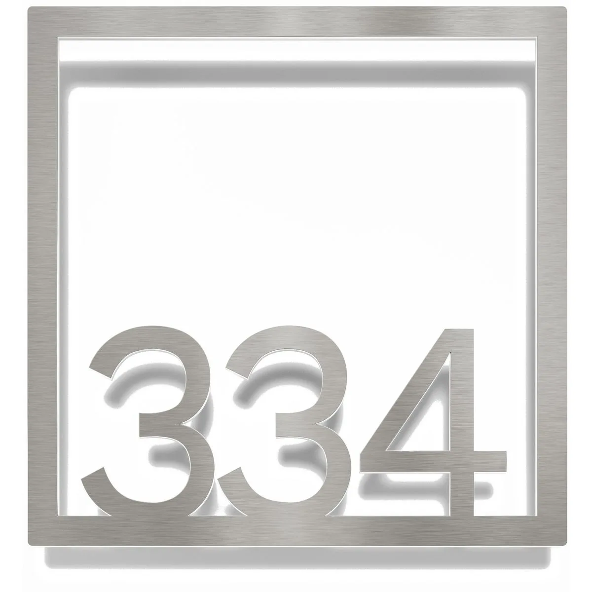 Edelstahl Zimmernummer / Design Z-04-XXX-E<span> - </span>334