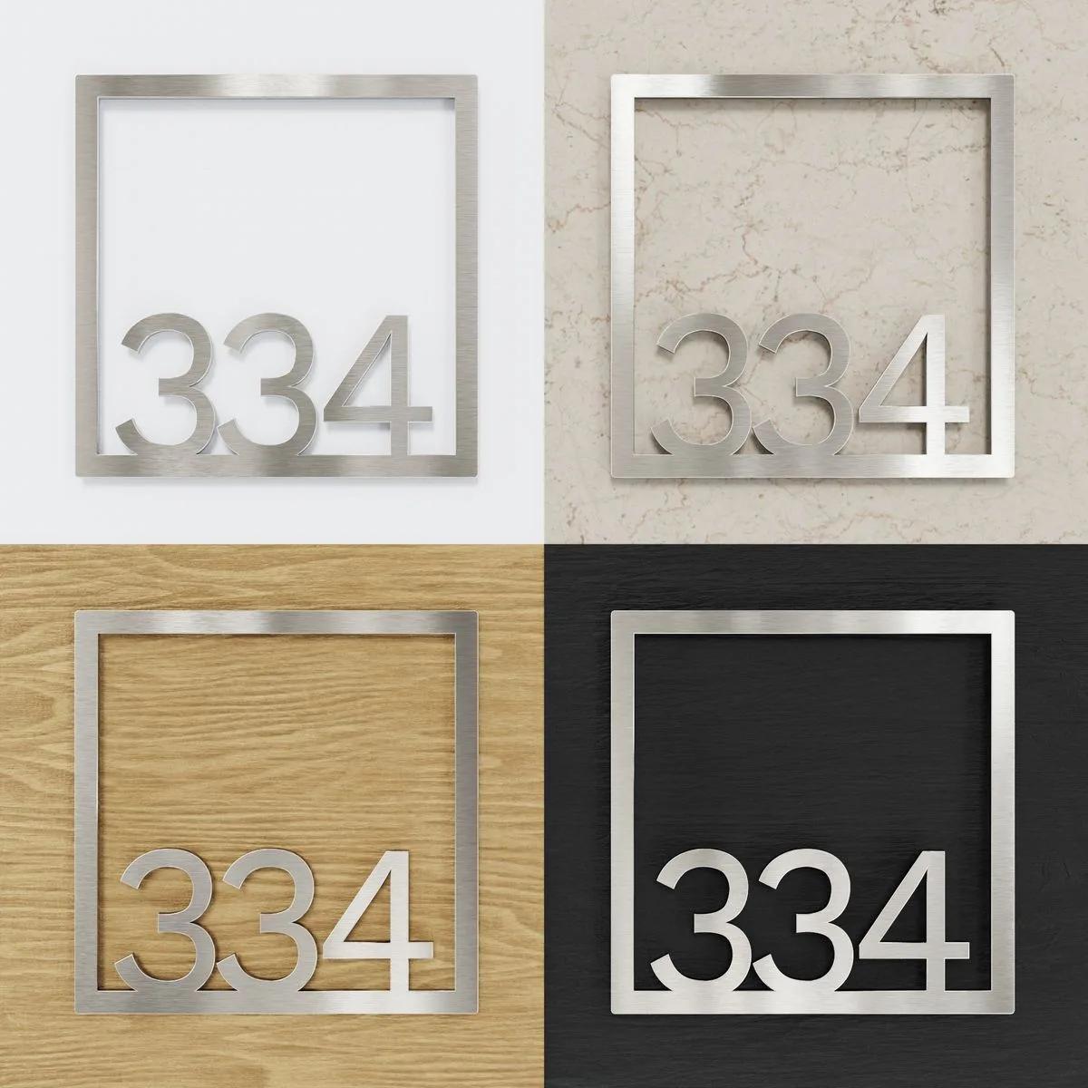 Edelstahl Zimmernummer / Design Z-04-XXX-E<span> - </span>334 – Bild 2