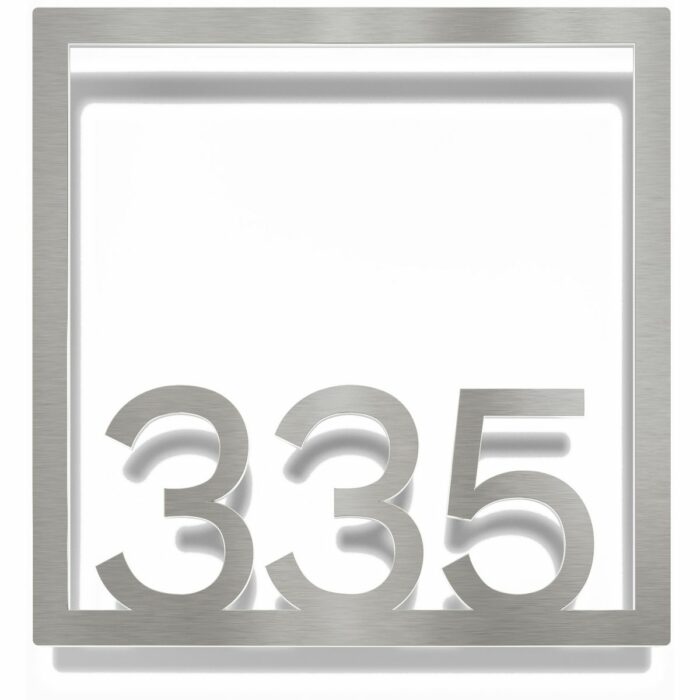 Edelstahl Zimmernummer / Design Z-04-XXX-E<span> - </span>335