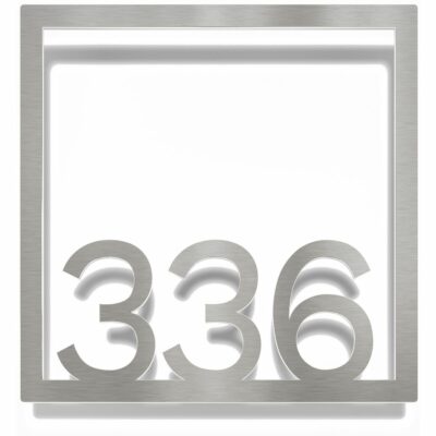 Edelstahl Zimmernummer / Design Z-04-XXX-E<span> - </span>336