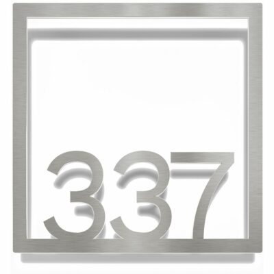 Edelstahl Zimmernummer / Design Z-04-XXX-E<span> - </span>337