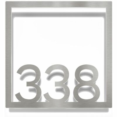 Edelstahl Zimmernummer / Design Z-04-XXX-E<span> - </span>338